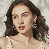 36Pcs 9 Style Walnut Wood Stud Earring Findings MAK-UN0001-43-5