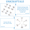 Unicraftale 84Pcs 6 Style 201 Stainless Steel Stud Earring Findings STAS-UN0057-42-4