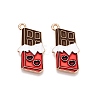 Valentine's Day Theme Alloy Enamel Pendants ENAM-T020-50B-01-1