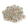Transparent Electroplate Glass Beads GLAA-L046-02C-1