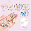 5Pcs 5 Style Butterfly with Flower Enamel Pins JBR093A-2