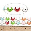 304 Stainless Steel Enamel Crab Link Chains CHS-F023-01E-G-2