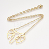 201 Stainless Steel Origami Pendant Necklaces NJEW-T009-JN090-2-40-2