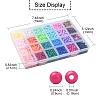 24 Colors Opaque Acrylic Beads MACR-YW0002-95-3