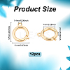 12Pcs Brass Fold Over Clasps KK-UN0005-14-4