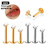 G23 Titanium Clear Cubic Zirconia Internally Threaded Labrets WGA0CA4-02-1