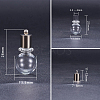 Transparent Glass Globe Wishing Bottle Pendants GLAA-PH0007-43-4