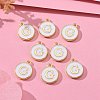 Golden Plated Alloy Charms LS-X-ENAM-S118-01G-5