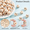Printed Wood European Beads WOOD-WH0034-18-4
