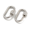 304 Stainless Steel Screw Carabiner Lock Charms STAS-C092-02B-P-2