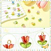 90Pcs 9 Colors Acrylic Lampwork Pendants PALLOY-CJ00048-3