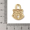 Brass Micro Pave Cubic Zirconia Glass
 Pendants KK-R162-029A-G-3