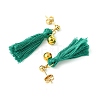 Christmas Tree Tassel Dangle Earrings EJEW-JE06104-4