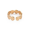 Textured Flat Round Cuff Ring RJEW-S048-007G-NF-2