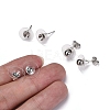 Brass Bullet Clutch Bullet Clutch Earring Backs with Pad KK-C3213-S-3