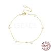Natural Freshwater Pearls Beaded Link Bracelets BJEW-I314-133-1