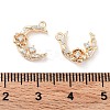 Brass Micro Pave Clear Cubic Zirconia Charms KK-F871-45G-3