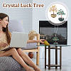 2Pcs 2 Styles Natural Green Aventurine & Yellow Quartz Chips Tree of Life Decorations AJEW-OC0014-06A-5
