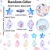 80Pcs 2 Styles Transparent Glass Beads GLAA-SC0003-31-2