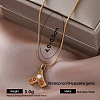 Vintage 304 Stainless Steel Enamel Triangle with Word Love Pendant Necklaces for Women SV9292-1-1