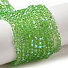 Electroplate Transparent Glass Beads Strands EGLA-A035-T3mm-L09-1