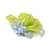 Glass Beads Braided Flower Cabochons GLAA-F120-01A-3