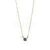 304 Stainless Steel Micro Pave Cubic Zirconia Pendant Necklaces NJEW-OY002-41G-1