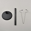 304 Stainless Steel Adjustable Height Doll Stands FIND-WH0260-44A-01-2