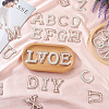 2 Sets 2 Colors Letter A-Z Imitation Pearl Cloth Patches PATC-TA0001-01-15