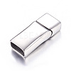 304 Stainless Steel Magnetic Clasps X-STAS-E055-11-2