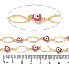 Rack Plating Brass Enamel Link Chains CHC-P012-09G-01-2