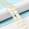 AB Color Plated Transparent Glass Beads Strands EGLA-P051-06A-A08-3