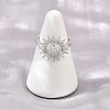Sun Brass Micro Pave Cubic Zirconia Cuff Open Rings for Women CU-CBA0A21-05P-2