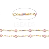 Handmade Brass Enamel Heart Link Chains CHC-M024-25G-03-2