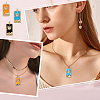 DICOSMETIC 6Pcs 3 Colors Rack Plating Brass Micro Pave Clear Cubic Zirconia Pendants KK-DC0001-03-5