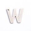 304 Stainless Steel Letter Charms STAS-O072-W-1