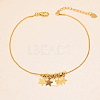 Vintage Brass Star Tassel Charm Anklets for Women CU9908-2