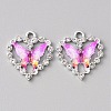 Platinum Alloy Rhinestone Pendants FIND-TAC0008-69P-03-1