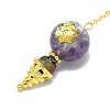 Round Resin Dowsing Pendulum Big Pendants G-C117-01G-10-2