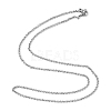 304 Stainless Steel Necklaces Unisex Rolo Chain Necklaces NJEW-507L-6-3