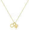 Brass Initial and Heart Pendant Necklaces for Women FS-WG01F32-15-1