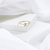 1Pc Letter Brass Rhinestone Open Cuff Rings for Women AJEW-LP0004-47Z-G-3