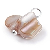 Natural Freshwater Shell Charms PALLOY-JF01352-05-3