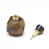 Natural Tiger Eye Openable Perfume Bottle Pendants G-E556-01F-3