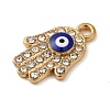 Alloy Enamel Rhinestone Glass Pendants X1-ENAM-U003-02G-01-2