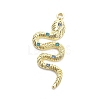 Snake Shape Alloy Rhinestone Pendants PALLOY-Q030-01A-1