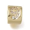 Brass Micro Pave Clear Cubic Zirconia Beads CU-CBAA19F-01G-J-1