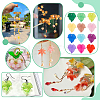 240Pcs 12 Colors Autumn Theme Transparent Frosted Acrylic Pendants MACR-PH0002-14-5