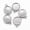 304 Stainless Steel Pendant Cabochon Settings X-STAS-H416-05B-1