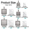 6Pcs 6 Styles 304 Stainless Steel Pendant Cabochon Settings STAS-TA0001-47A-3